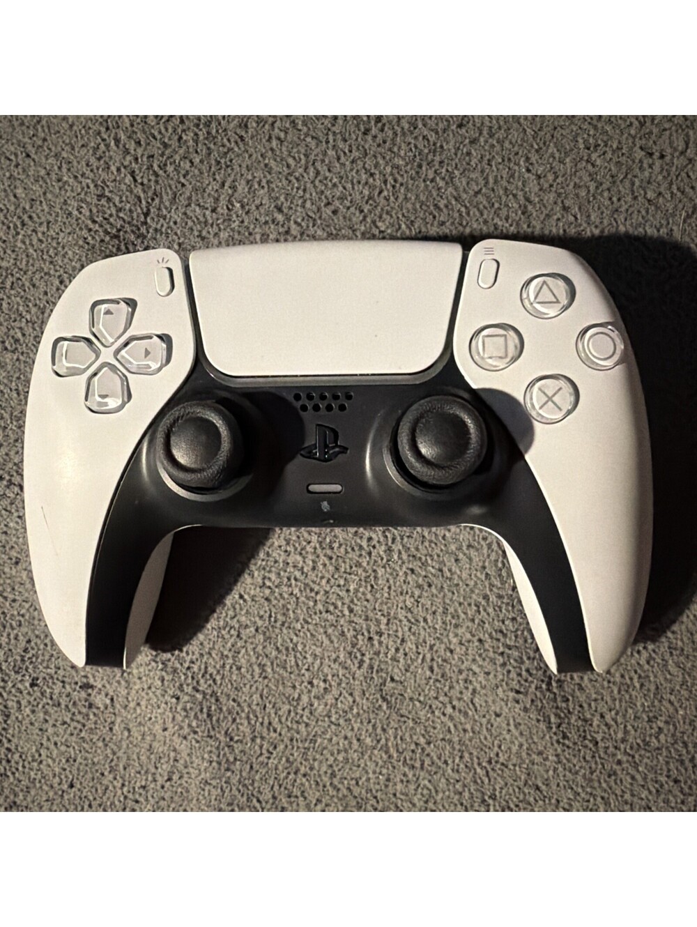White playstation 5 pro controller in good condition